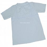 "МоёДитё" крестильная рубашечка для мальчика белая Т007 "Вербена"